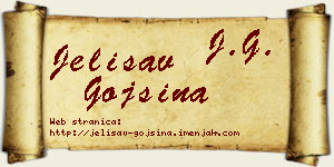 Jelisav Gojšina vizit kartica